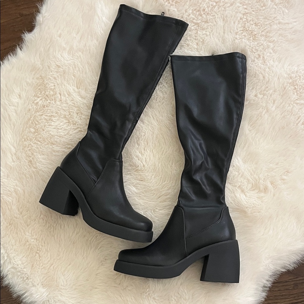 Steve Madden Knee High Black Boots